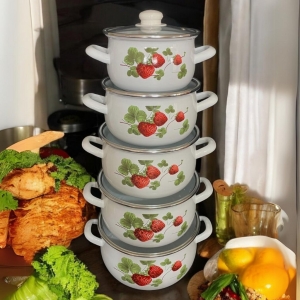 Emaye 5 li Tencere Takımı