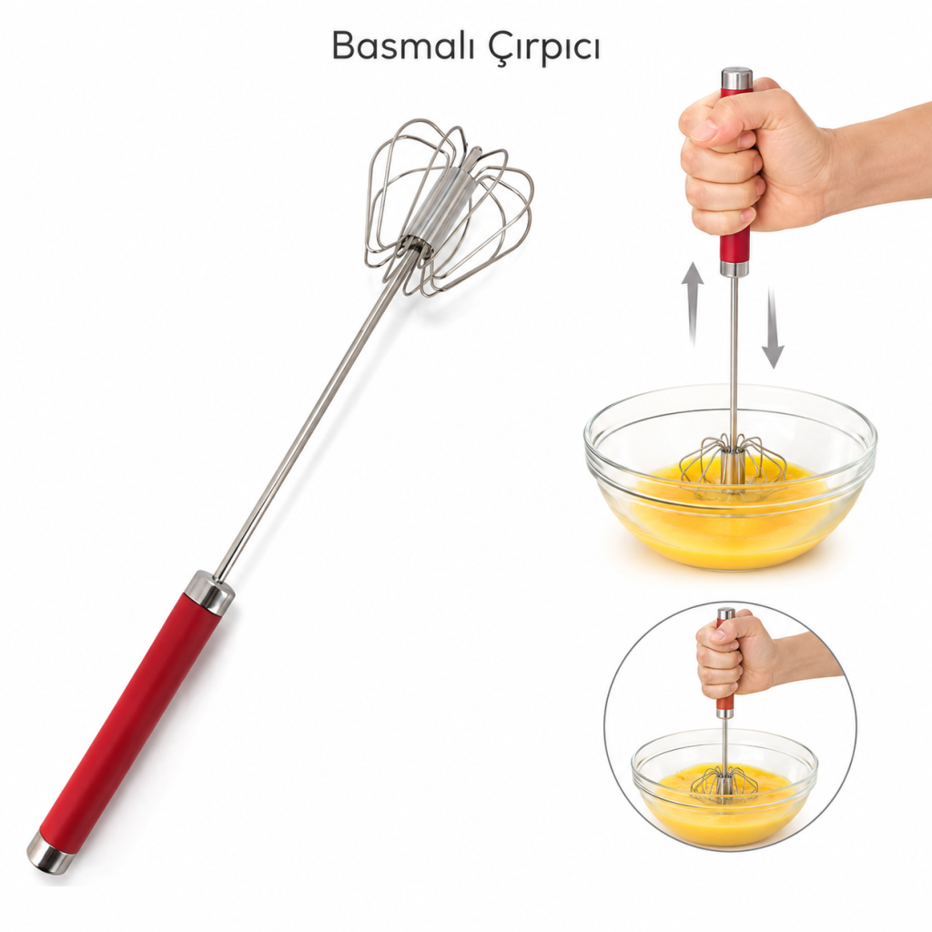 Paslanmaz Çelik Hamur Pasta Hazırlık Seti 4 Parça