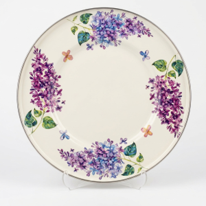  Emaye 28 Cm Servis Tabağı Supla Desenli