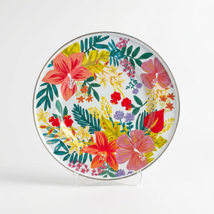  Emaye 28 Cm Servis Tabağı Supla Desenli