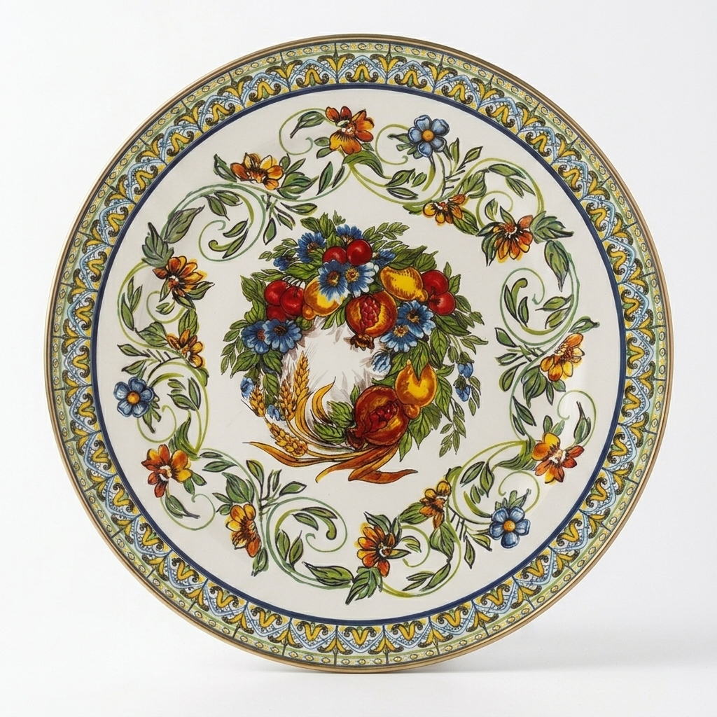 Emaye 30Cm Servis Tabağı Supla Desenli