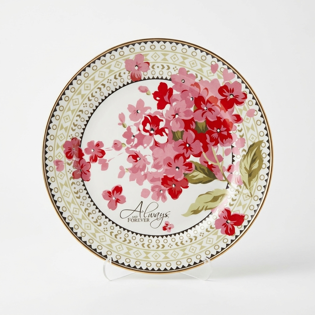 Emaye 30Cm Servis Tabağı Supla Desenli